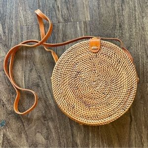 Handwoven Round Rattan Bag